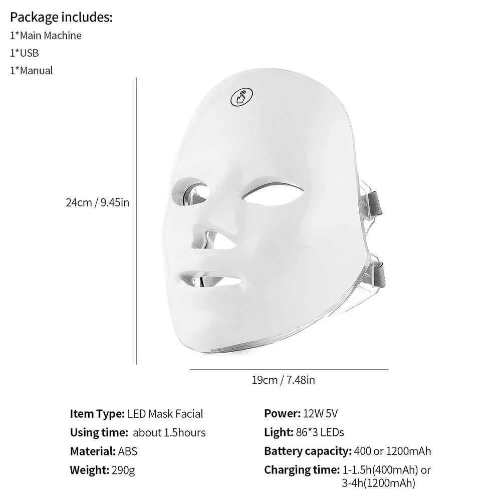 7-Color LED Photon Mask | Red Light Therapy Anti-Aging & Skin Care