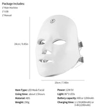 Load image into Gallery viewer, 7-Color LED Photon Mask | Red Light Therapy Anti-Aging &amp; Skin Care
